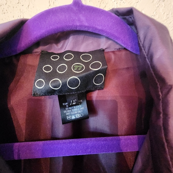 77 Purple Dress with Zipper Size 12 - Picture 8 of 10